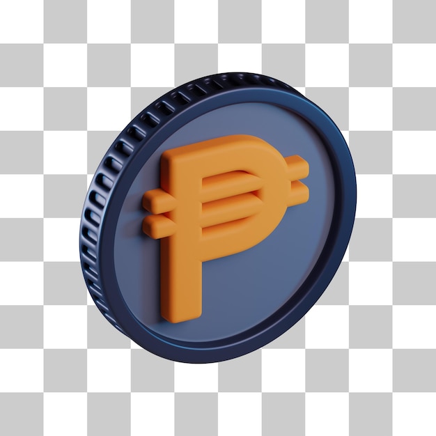 PSD peso moneta moneta icona 3d