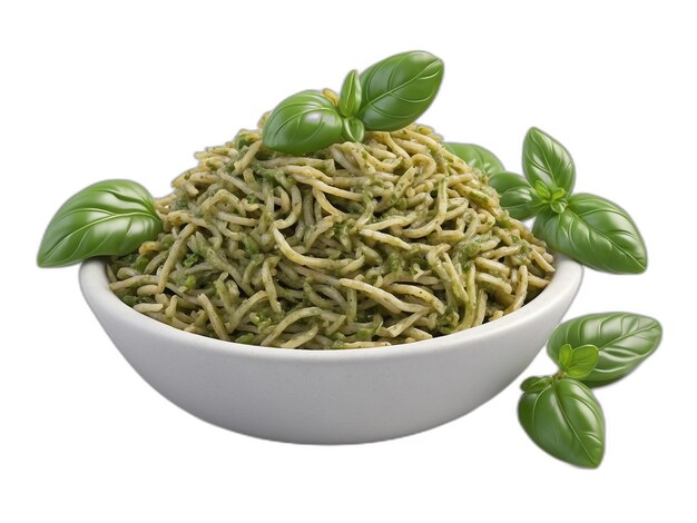 PSD pesto pasta psd on a white background