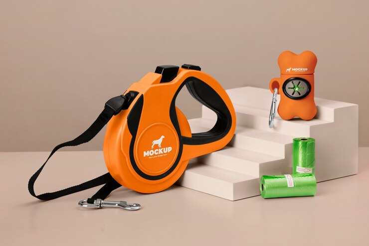 PSD pet accessories brand mockup