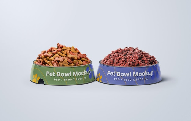 PSD pet bowl mockup