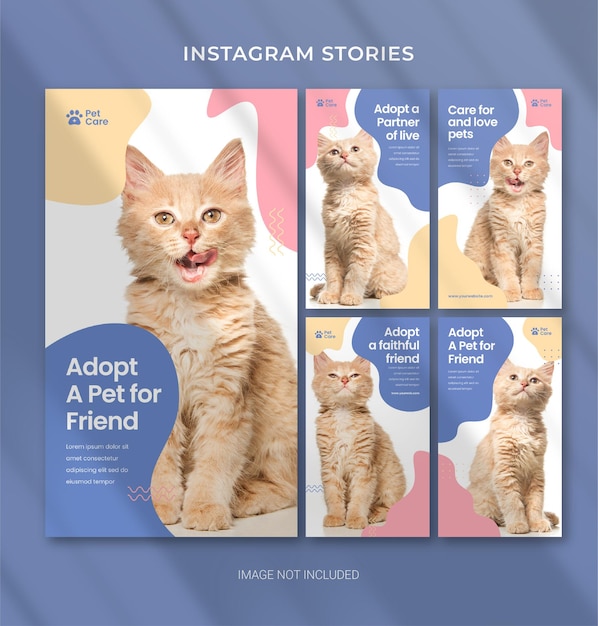 Pet care-sjabloon voor instagram-verhalen