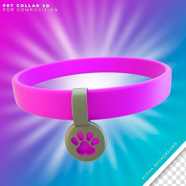 Pet collar 3d for puppys and cats