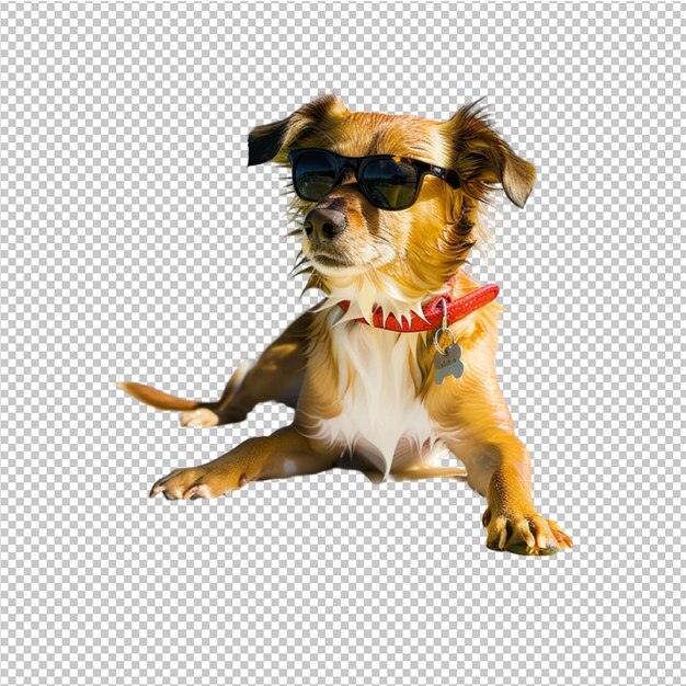 PSD pet dog portrait with sunglasses