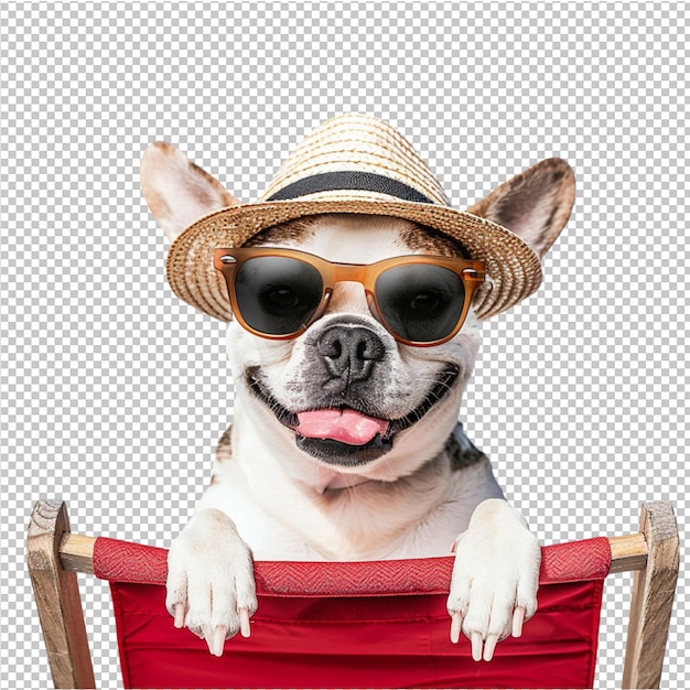 PSD pet dog portrait with sunglasses