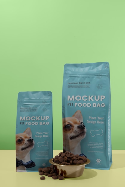 PSD pet food bag mockup design