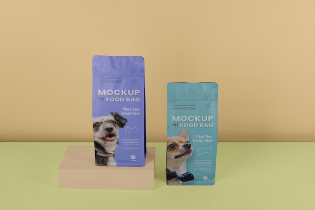 PSD pet food bag mockup design