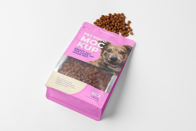 PSD pet food packaging mockup design