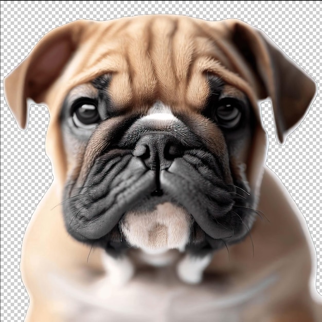 PSD pet lover's dog face illustration