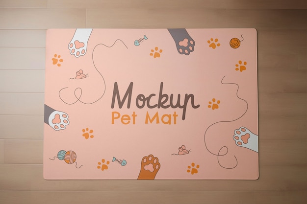 PSD pet mat mockup design