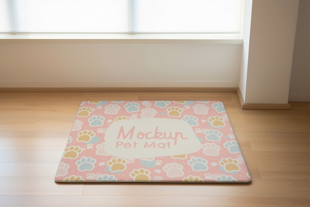 PSD pet mat mockup design