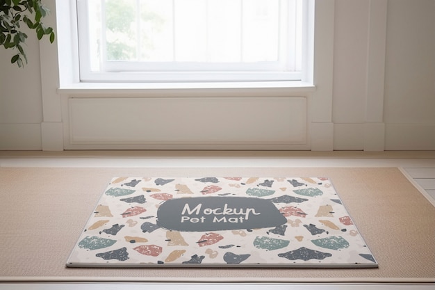 PSD pet mat mockup design