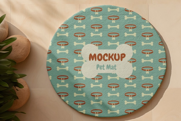 Pet mat pattern mockup design