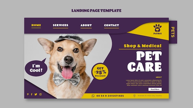 PSD pet medical care landing page