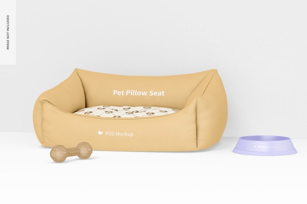 PSD pet pillow seats mockup