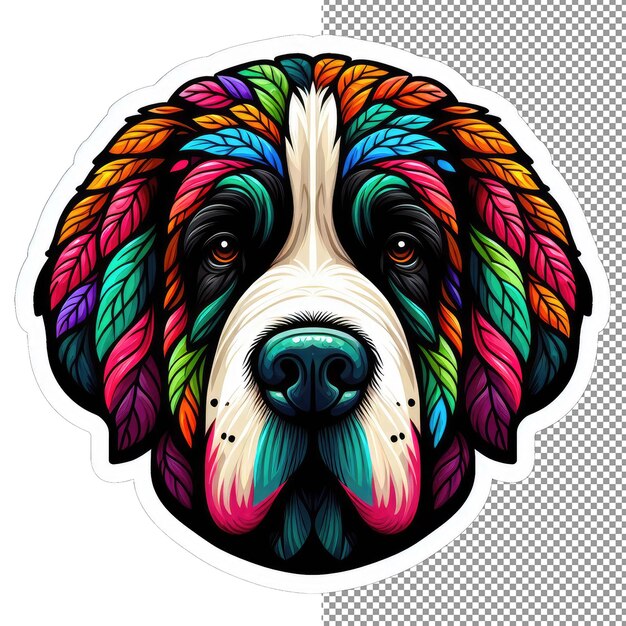 Pet portraits isolated dog essence in png sticker form