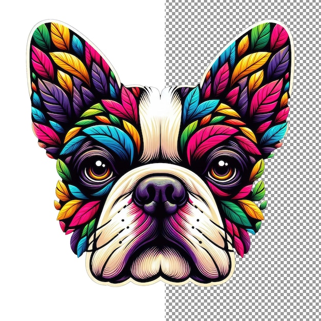 PSD pet portraits isolated dog essence in png sticker form