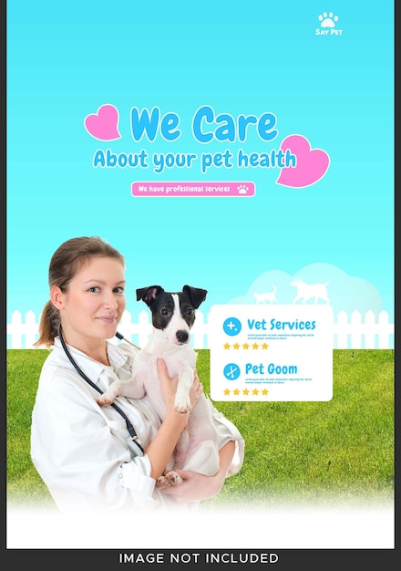 PSD pet shop flyer