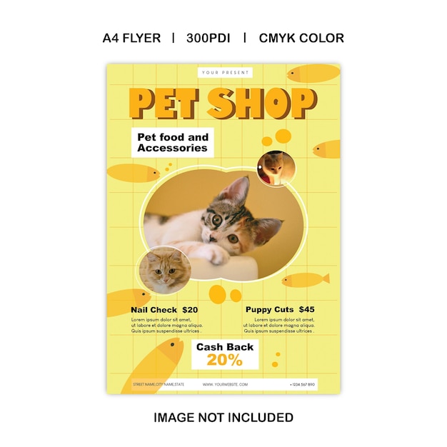 PSD pet shop flyer