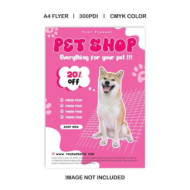 PSD pet shop flyer