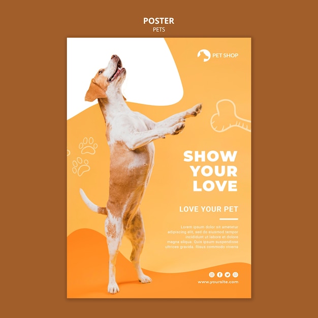 PSD pet shop poster template