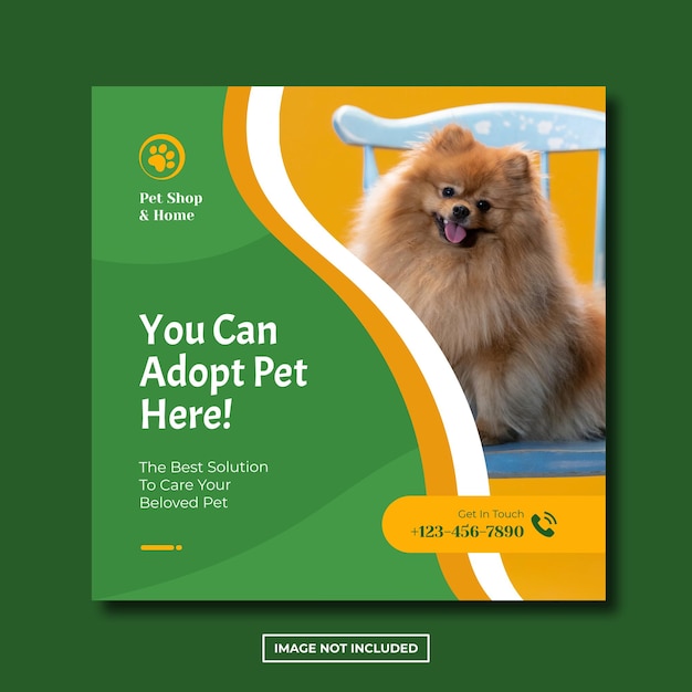 PSD pet shop social media instagram post editable template premium psd