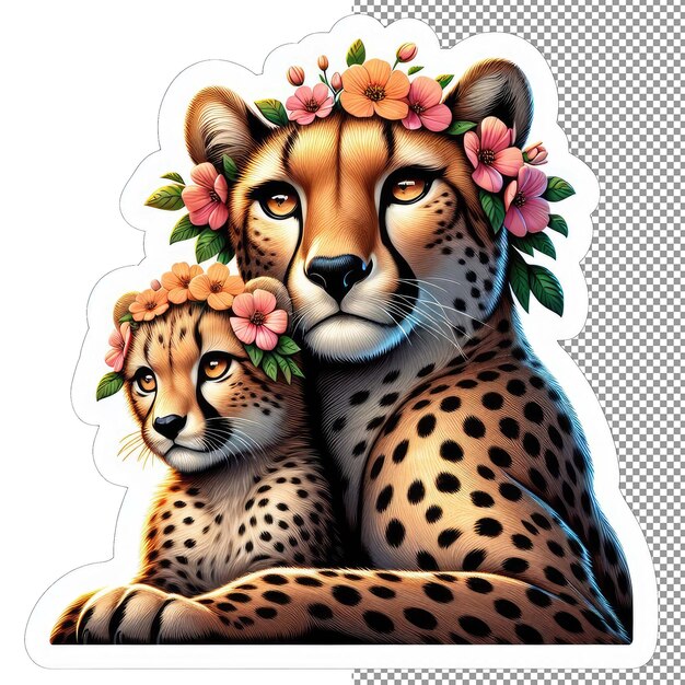 Petal parenting sweet care in a garden of flowers sticker