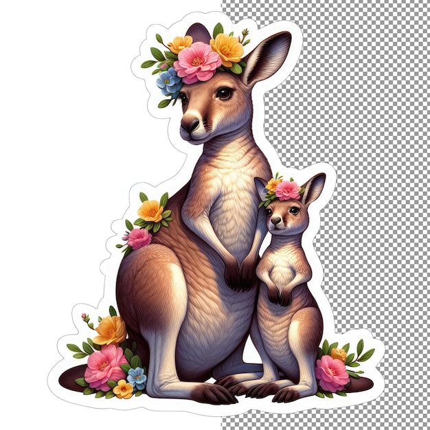 PSD petal parenting sweet care in a garden of flowers sticker