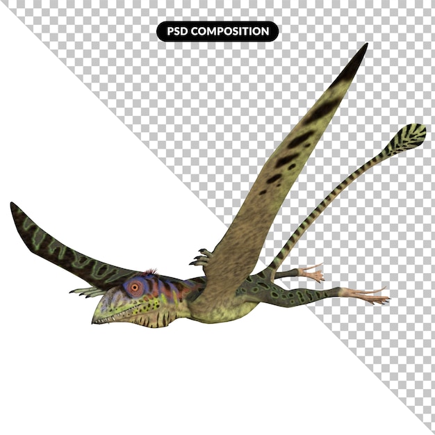 PSD 透明に分離されたペテイノサウルス恐竜