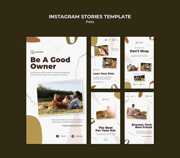 pets and owners social media stories