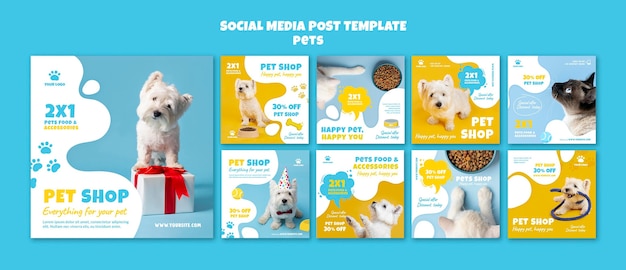 Pets shop social media posts