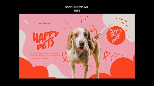 PSD pets template of banner design