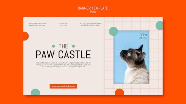 PSD progettazione del modello di animali domestici del design del banner