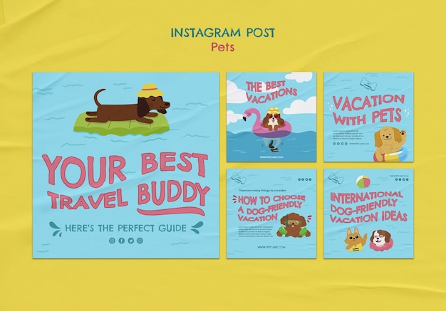 Pets template design