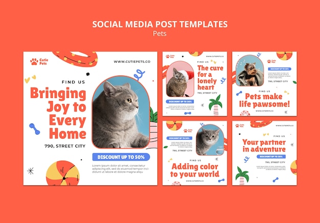 PSD pets  template design