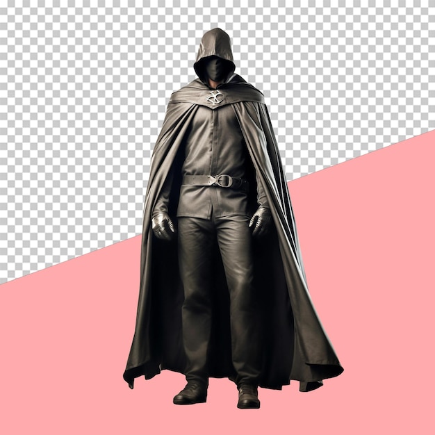 PSD phantom thief with mask and cloak isolated object transparent background