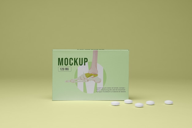 PSD mockup di progettazione di imballaggi farmaceutici