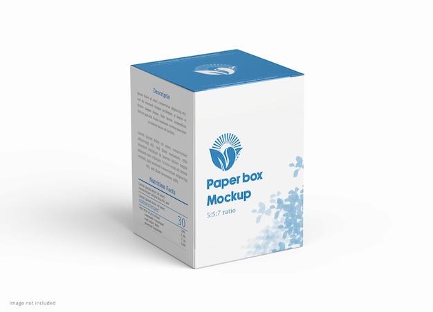 Pharmaceutical paper box mockup template