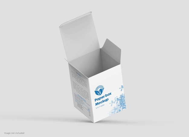 Pharmaceutical paper box mockup template