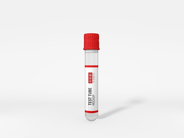 Pharmaceutical vacuum test tube label mockup