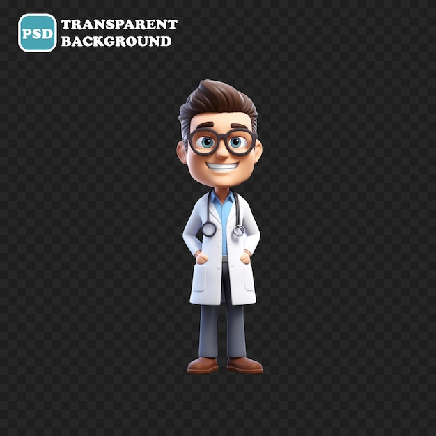 PSD pharmacist icon isolated 3d render illustration