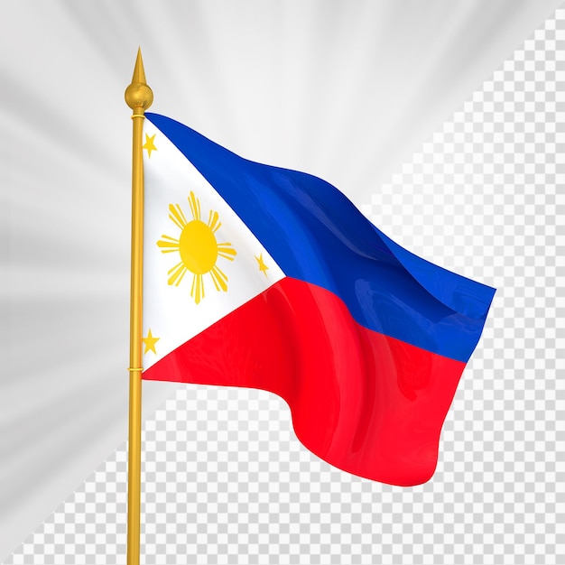 PSD philippines flag 3d render