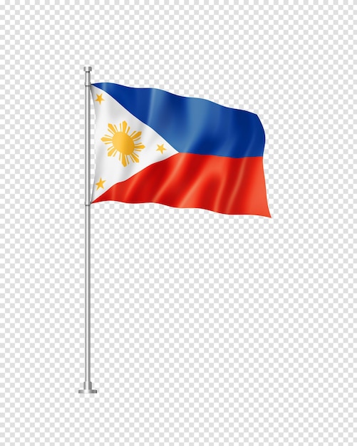 PSD philippines flag isolated on white