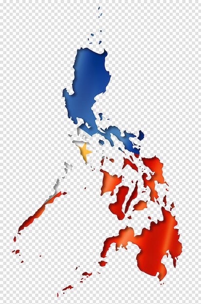 PSD philippines flag map