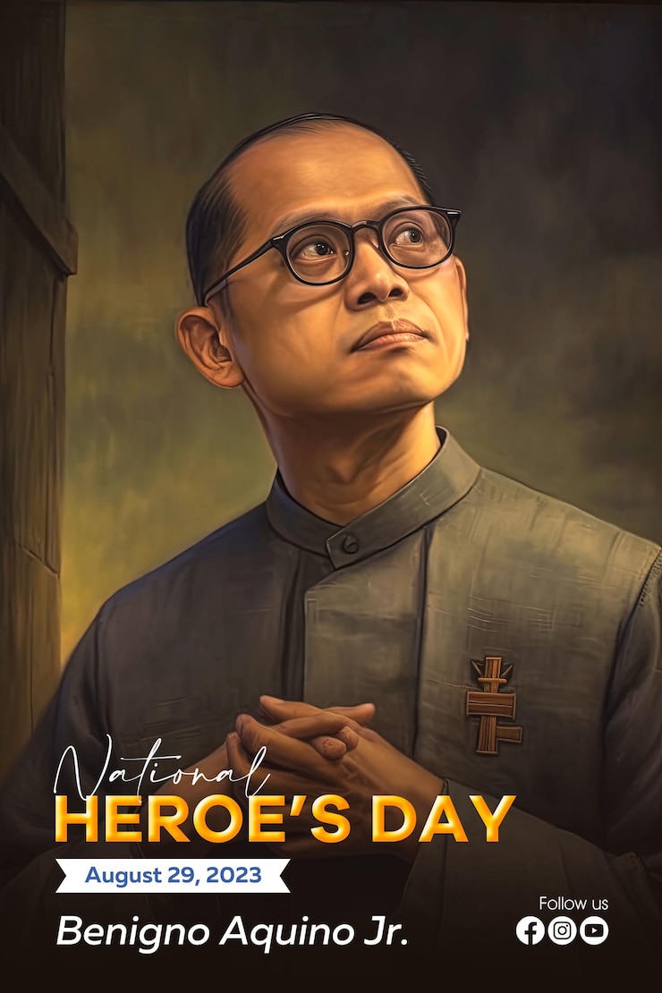 Premium PSD | Philippines national heroes day poster template