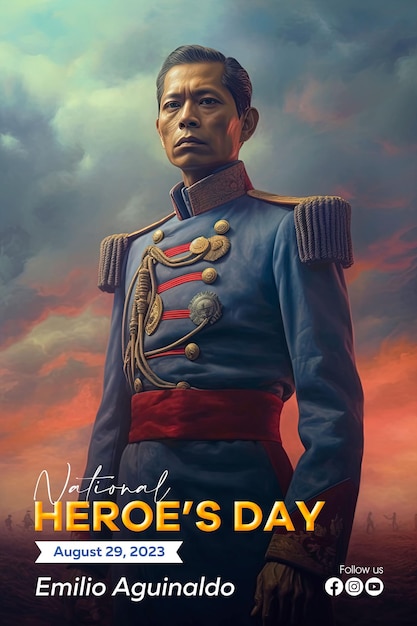 Philippines national heroes day poster template