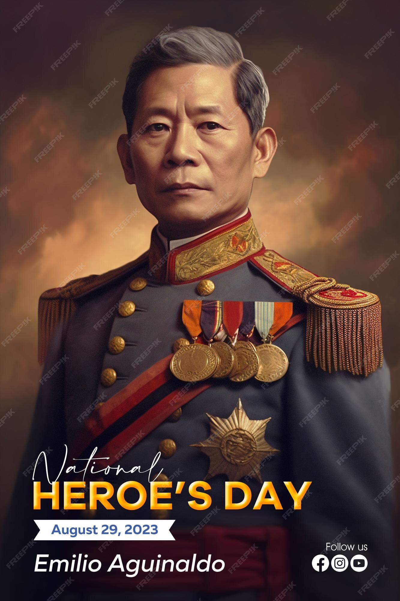 Premium PSD | Philippines national heroes day poster template