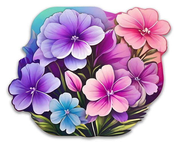 PSD phlox flower design psd