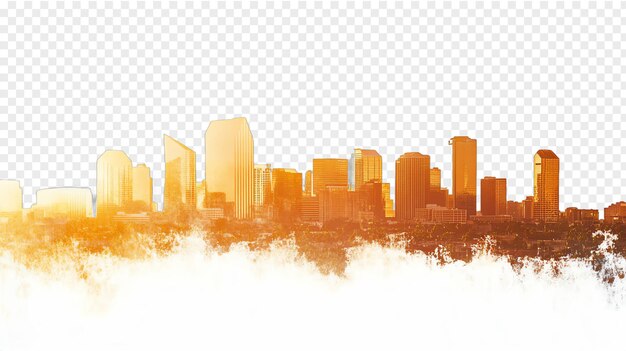 phoenix city skyline isolated on a transparent background