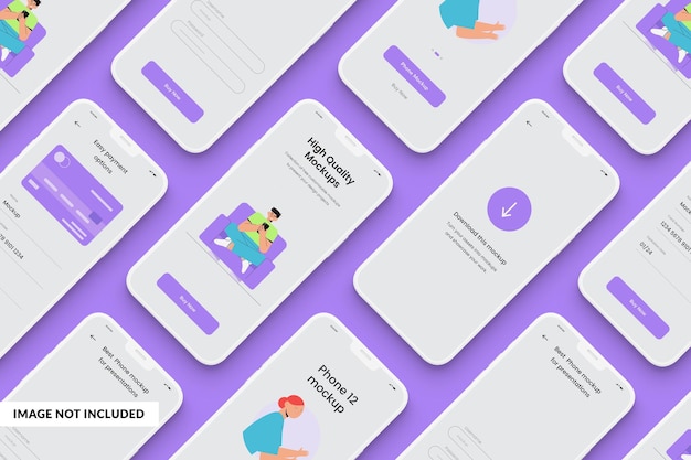 presentation for ui PSD phone 12 clay mockup app mockup app ui mockup
