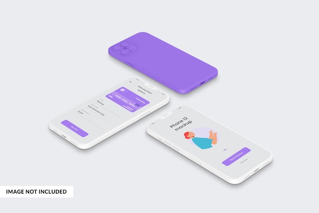 PSD phone 12 clay mockup app mockup app ui mockup
